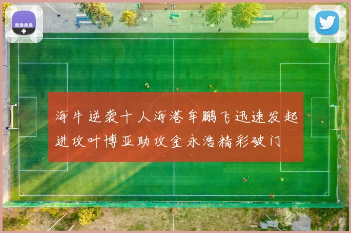 海牛逆袭十人海港牟鹏飞迅速发起进攻叶博亚助攻金永浩精彩破门
